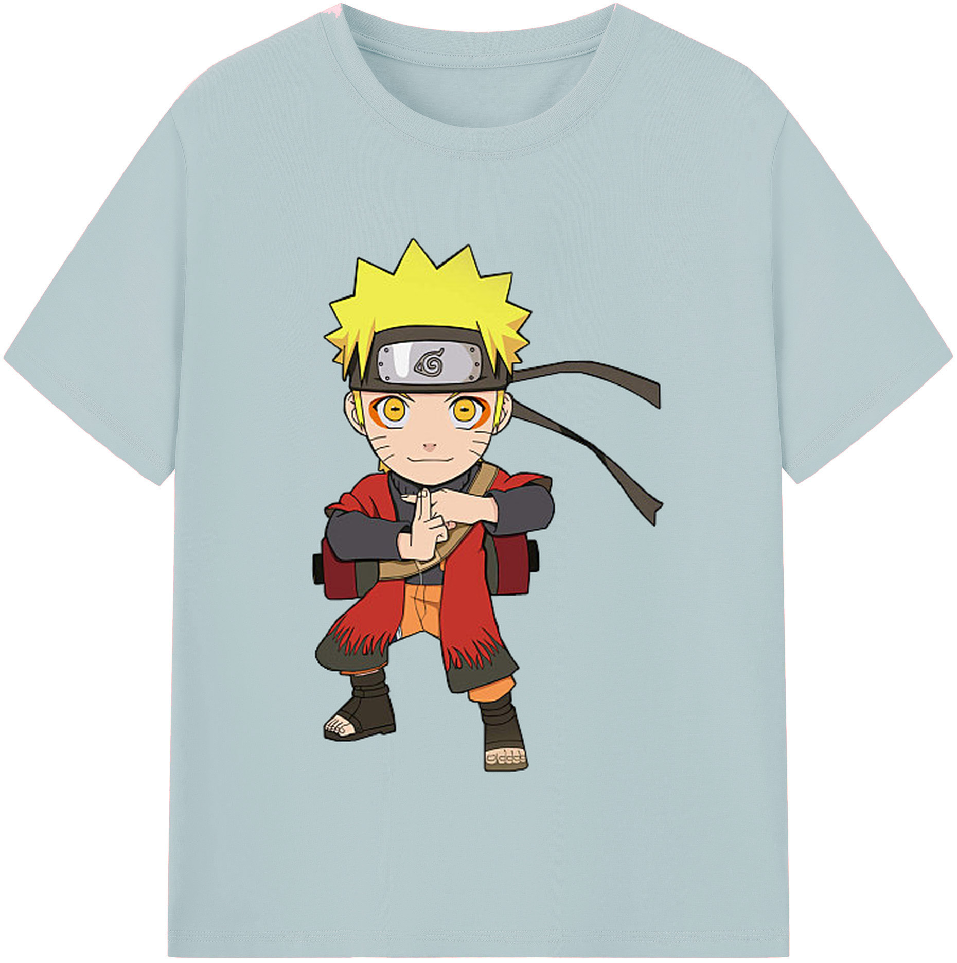 （画像用） NARUTO -ナルト- うずまき ナルト Uzumaki Naruto 綿100％半袖Tシャツ（フロントプリント）